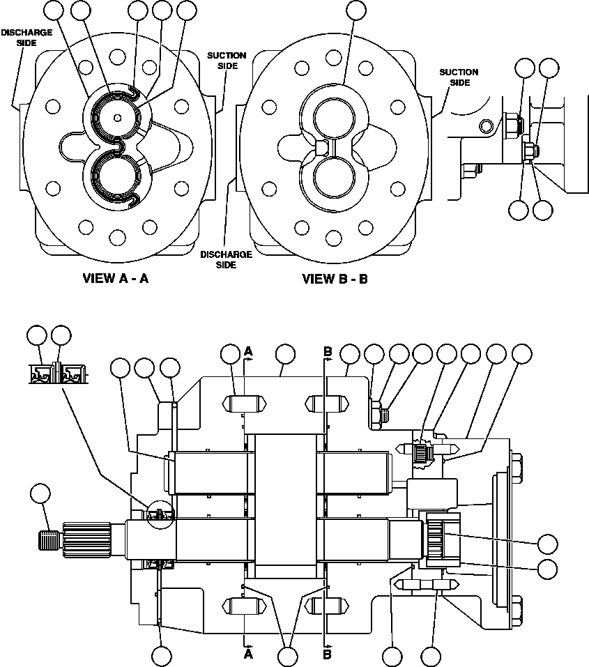 Komatsu parts book diagram for AFE47-V 730E S/N 32795 & 32797   ISCOR GROOTEGELUK: HOIST PUMP ASSEMBLY (PB9907)