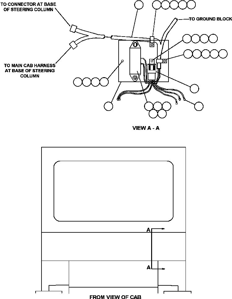 Komatsu parts book diagram for AFE47-V 730E S/N 32795 & 32797   ISCOR GROOTEGELUK: TURN SIGNAL HORN ALERT GROUP (EG5424)