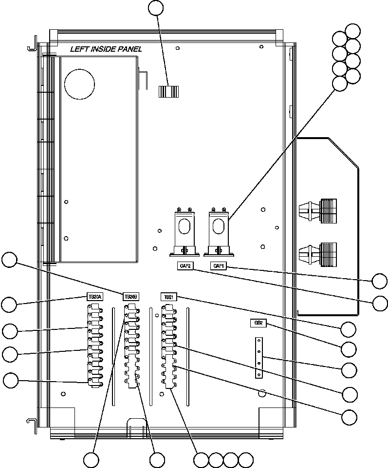 Dump Trucks Komatsu / AFE47-W  730E S/N 32806-32807 & 32817-32819 & 32821 & 32823 & 32834    ISCOR(AFE47-W) / CONTROL CABINET ASSEMBLY - R.H. SIDE - 1(400 : 55203)