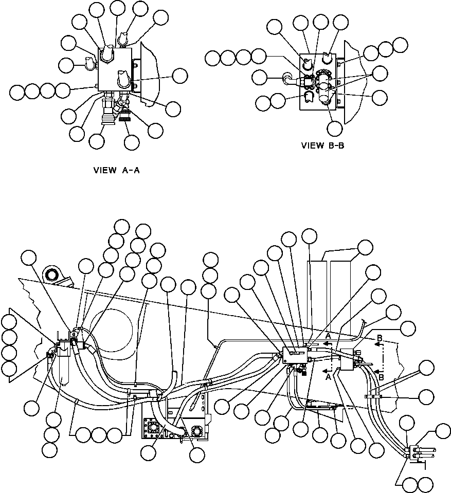 Dump Trucks Komatsu / AFE47-X 730E S/N 32820 & 32835-32836  FOSCOR(AFE47-X) / STEERING SYSTEM PIPING - 1(106 : 55313)