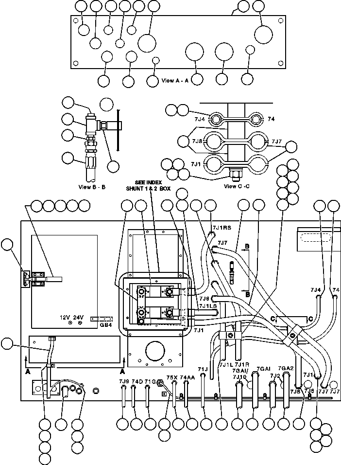 Dump Trucks Komatsu / AFE47-X 730E S/N 32820 & 32835-32836  FOSCOR(AFE47-X) / CONTROL CABINET WIRING - REAR(184 : 55079)
