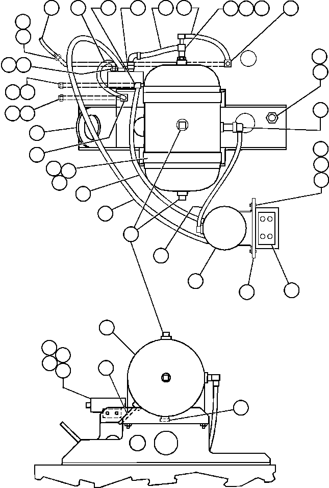 Dump Trucks Komatsu / AFE47-X 730E S/N 32820 & 32835-32836  FOSCOR(AFE47-X) / AIR TANK PIPING - 30(218 : 55312)