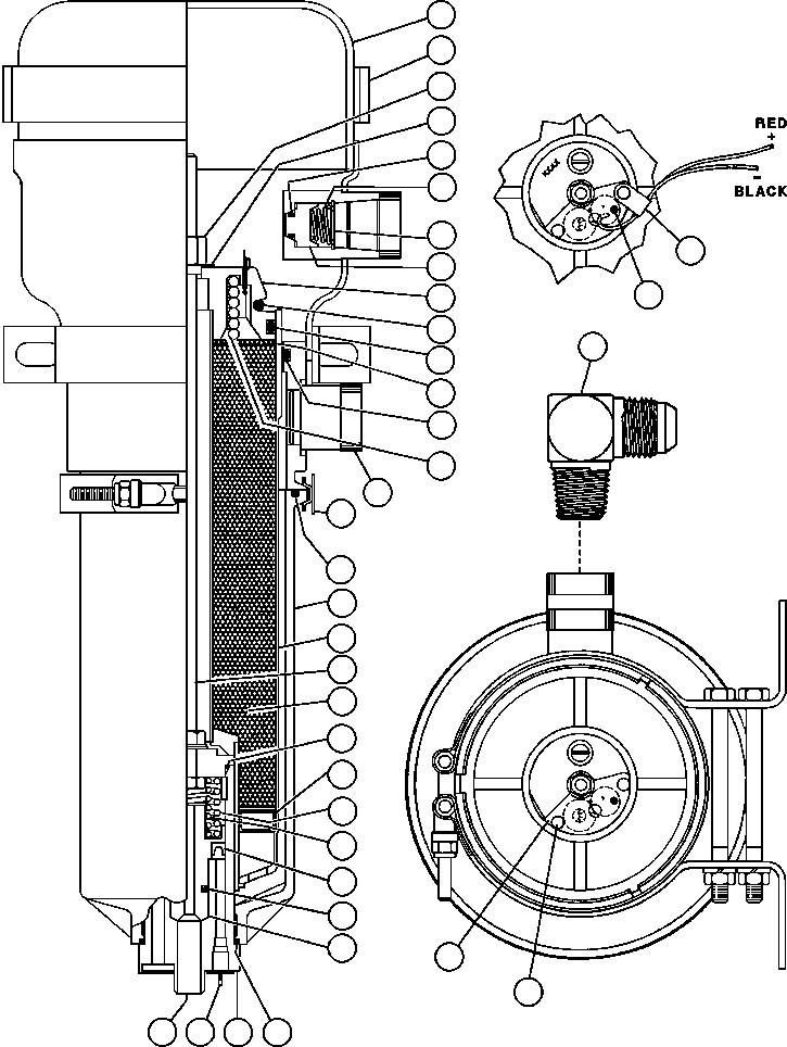 Dump Trucks Komatsu / AFE47-X 730E S/N 32820 & 32835-32836  FOSCOR(AFE47-X) / AIR PURIFIER ASSEMBLY (PB8119)(220 : 40458)