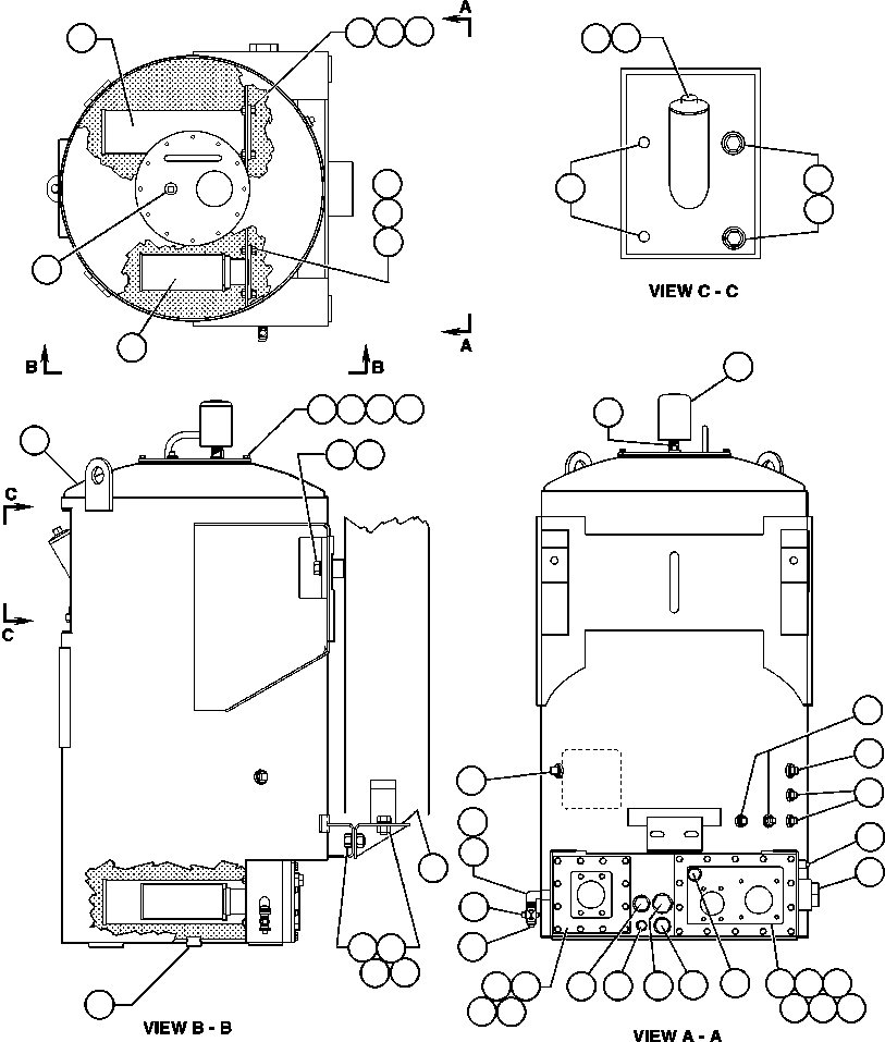 Dump Trucks Komatsu / AFE47-X 730E S/N 32820 & 32835-32836  FOSCOR(AFE47-X) / HYDRAULIC TANK ASSEMBLY INSTL(290 : 55141)