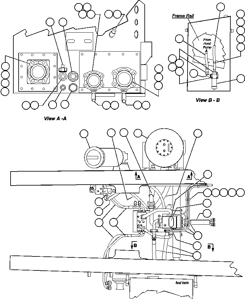 Dump Trucks Komatsu / AFE47-X 730E S/N 32820 & 32835-32836  FOSCOR(AFE47-X) / HYDRAULIC SYSTEM PIPING(294 : 55314)