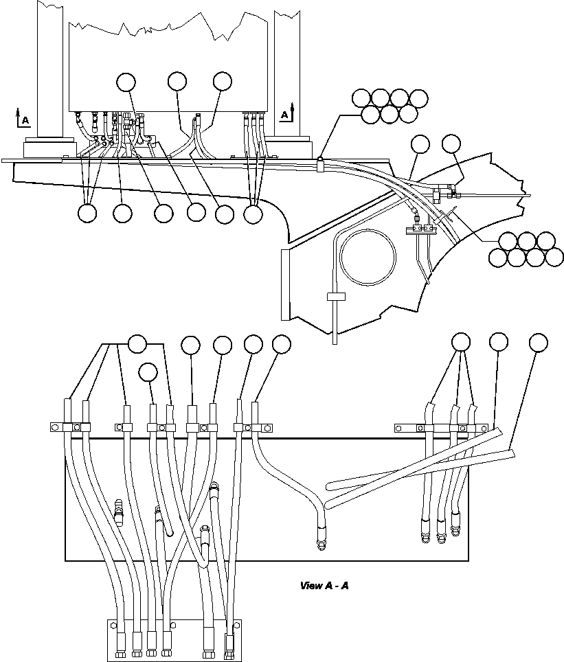 Dump Trucks Komatsu / AFE47-X 730E S/N 32820 & 32835-32836  FOSCOR(AFE47-X) / HYDRAULIC BRAKE CABINET PIPING - 2(316 : 55245)