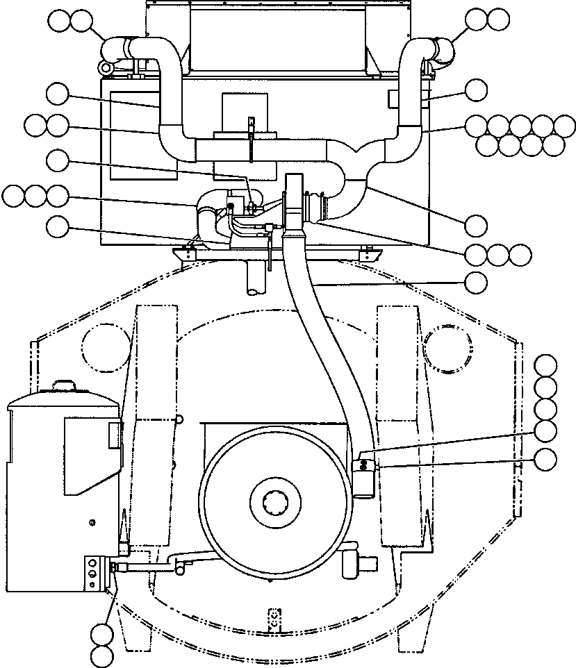 Dump Trucks Komatsu / AFE47-X 730E S/N 32820 & 32835-32836  FOSCOR(AFE47-X) / AIR INTAKE FILTRATION INSTL - 1 (EG3188)(330 : 55251)