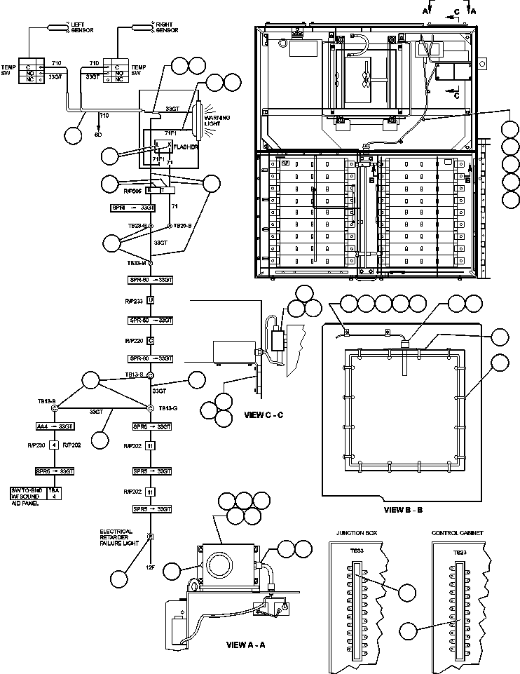 Dump Trucks Komatsu / AFE47-X 730E S/N 32820 & 32835-32836  FOSCOR(AFE47-X) / GRID TEMP/BLOWER LOSS INDICATOR LIGHT(360 : 55343)