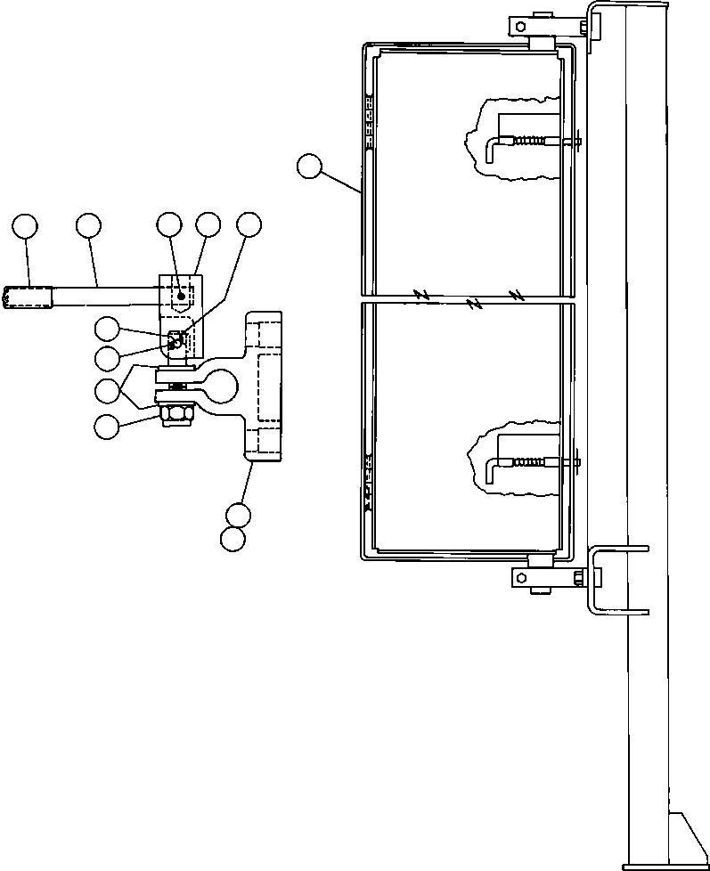 Komatsu parts book diagram for AFE48-AC  930E S/N A30076-A30078 & A30080 SYNCRUDE: MIRROR INSTALLATION - L.H.