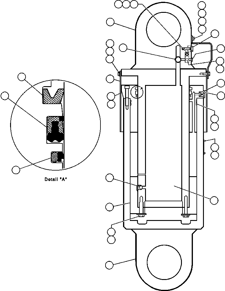 Komatsu parts book diagram for AFE48-AC  930E S/N A30076-A30078 & A30080 SYNCRUDE: REAR SUSPENSION ASSEMBLY (EF8364)