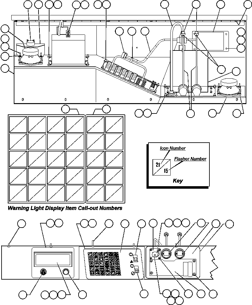 Komatsu parts book diagram for AFE48-AC  930E S/N A30076-A30078 & A30080 SYNCRUDE: OVERHEAD DASH MODULE
