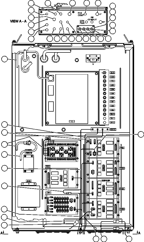 Komatsu parts book diagram for AFE48-AC  930E S/N A30076-A30078 & A30080 SYNCRUDE: INTERFACE CABINET EXTERNAL WIRING