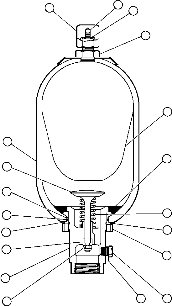 Komatsu parts book diagram for AFE48-AC  930E S/N A30076-A30078 & A30080 SYNCRUDE: ACCUMULATOR ASSEMBLY - 1 (PB6780)