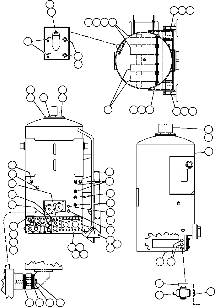 Komatsu parts book diagram for AFE48-AC  930E S/N A30076-A30078 & A30080 SYNCRUDE: HYDRAULIC TANK & INSTALLATION