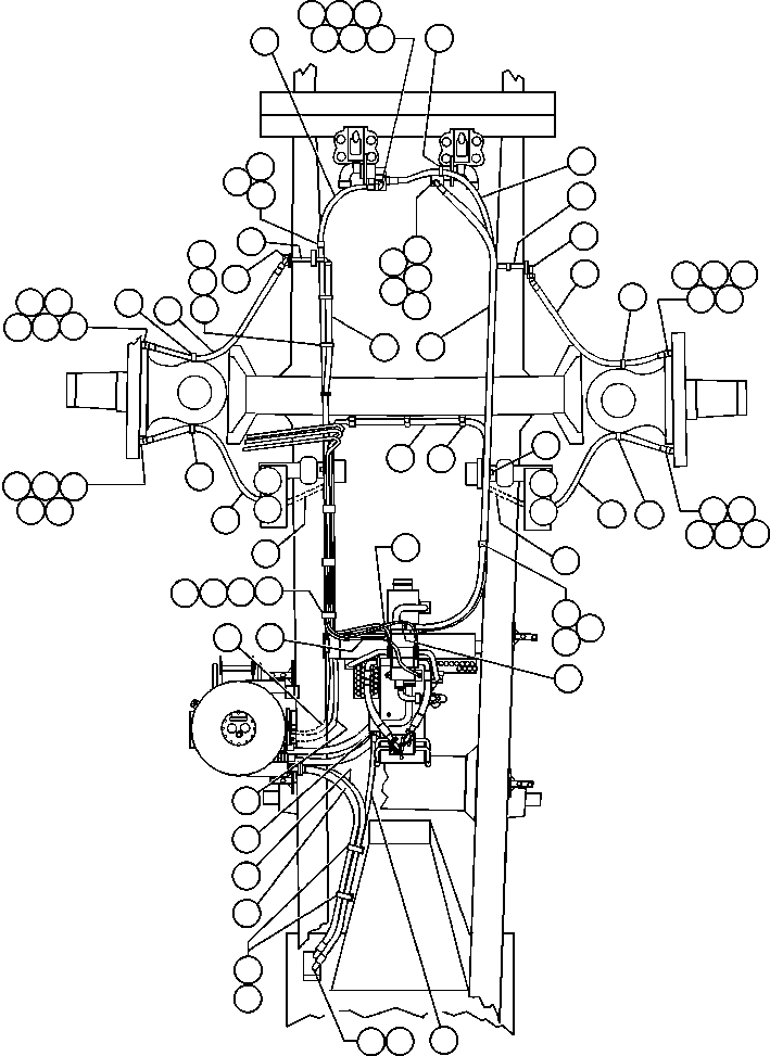 Komatsu parts book diagram for AFE48-AC  930E S/N A30076-A30078 & A30080 SYNCRUDE: BRAKE COOLING PIPING - 4