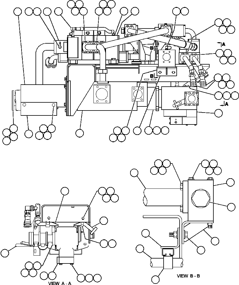 Komatsu parts book diagram for AFE48-AC  930E S/N A30076-A30078 & A30080 SYNCRUDE: PUMP/HOIST VALVE MODULE - 1