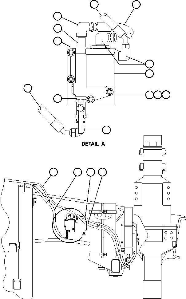 Komatsu parts book diagram for AFE48-AC  930E S/N A30076-A30078 & A30080 SYNCRUDE: FUEL HEATER INSTALLATION