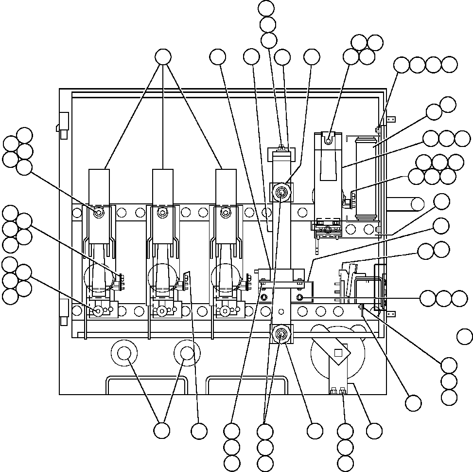 Komatsu parts book diagram for AFE48-AC  930E S/N A30076-A30078 & A30080 SYNCRUDE: CONTROL CABINET - CONTACTOR BOX