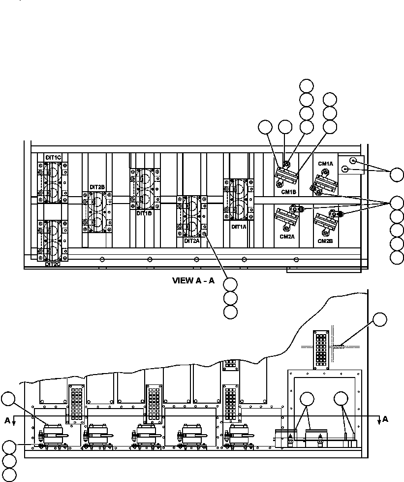 Komatsu parts book diagram for AFE48-AC  930E S/N A30076-A30078 & A30080 SYNCRUDE: CONTROL CABINET (LOWER BACK SIDE)