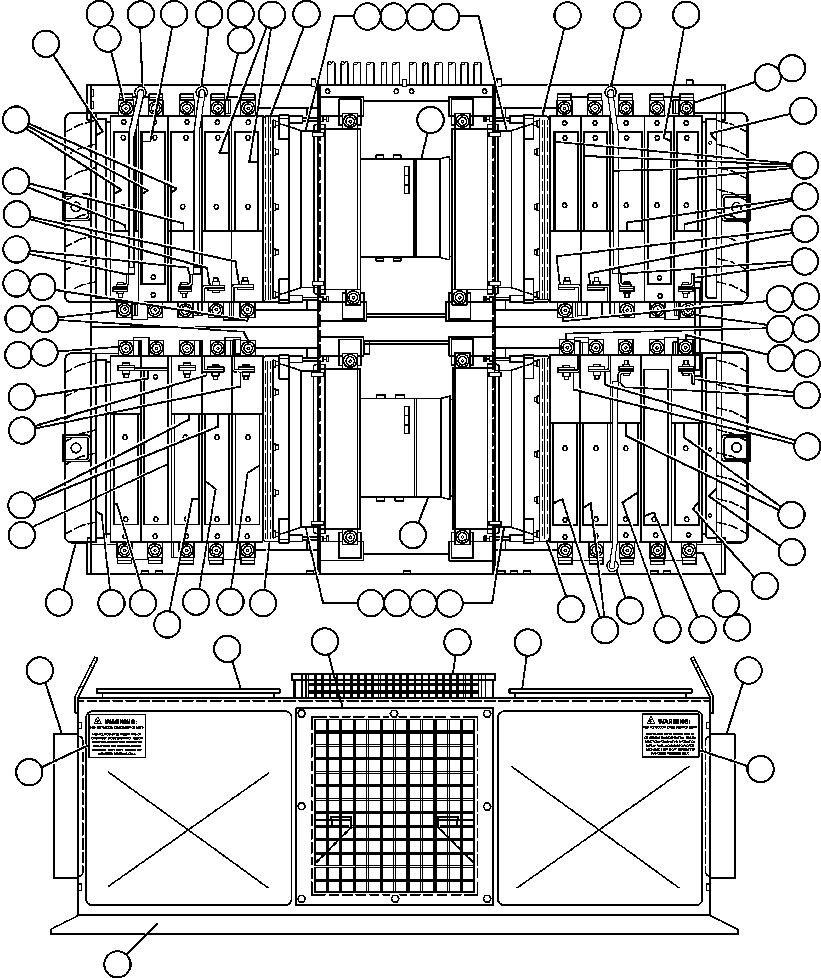 Komatsu parts book diagram for AFE48-AC  930E S/N A30076-A30078 & A30080 SYNCRUDE: RETARDING GRID ASSEMBLY (PB8988)