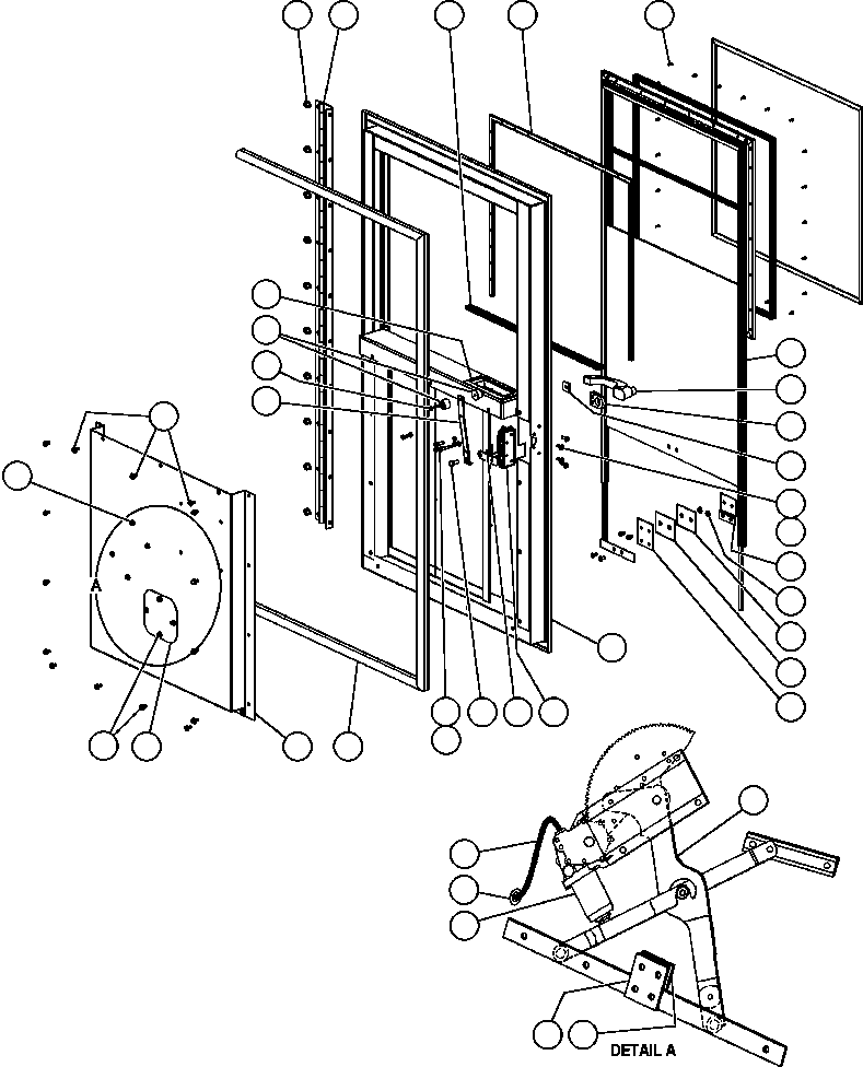 Komatsu parts book diagram for AFE48-AL  930E S/N A30111 MORENCI: DOOR - R.H. (SM2749)