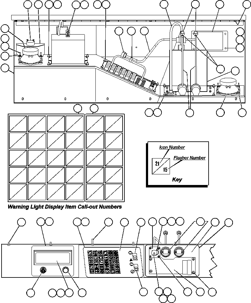 Komatsu parts book diagram for AFE48-AL  930E S/N A30111 MORENCI: OVERHEAD DASH MODULE