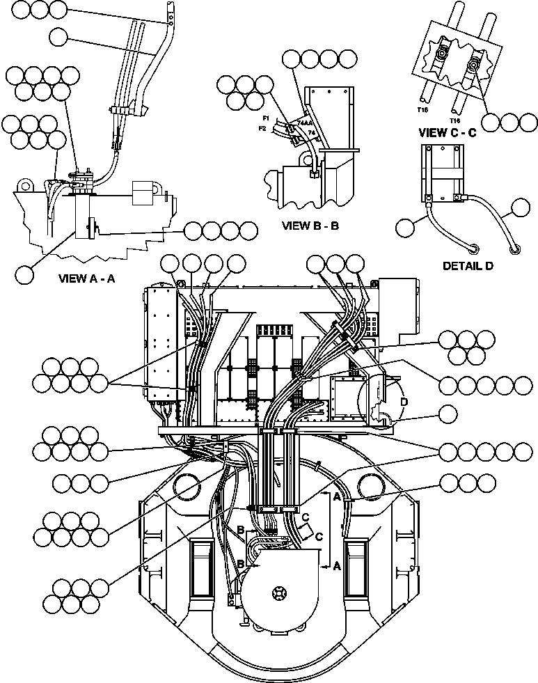 Komatsu parts book diagram for AFE48-AL  930E S/N A30111 MORENCI: CONTROL CABINET (REAR VIEW)