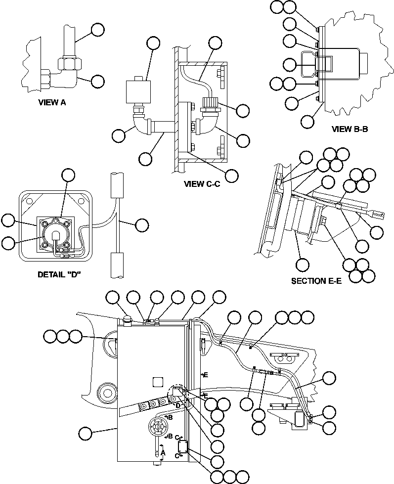 Komatsu parts book diagram for AFE48-AL  930E S/N A30111 MORENCI: FUEL TANK INSTALLATION