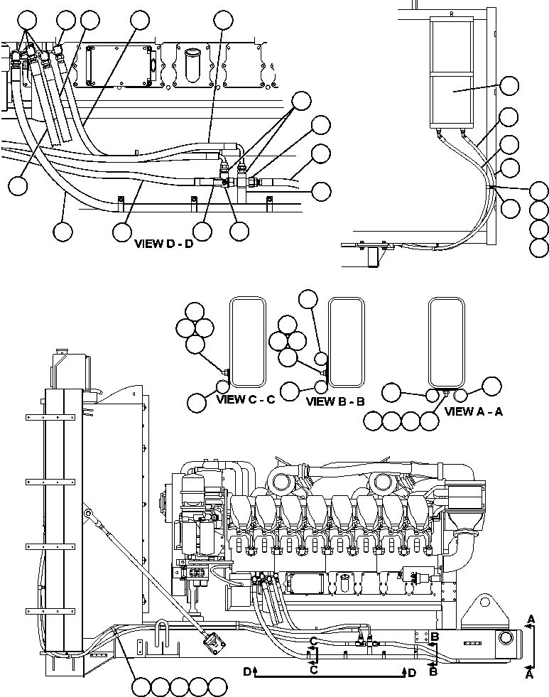 Komatsu parts book diagram for AFE48-AL  930E S/N A30111 MORENCI: FUEL SYSTEM COOLER