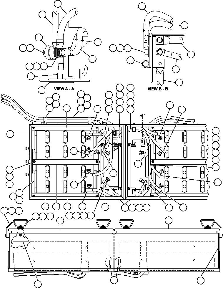 Komatsu parts book diagram for AFE48-AL  930E S/N A30111 MORENCI: BATTERY BOX ASSEMBLY (EH0733)