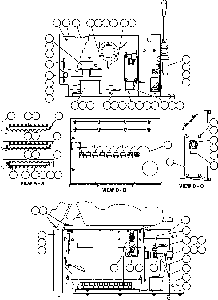 Komatsu parts book diagram for AFE48-AL  930E S/N A30111 MORENCI: CAB INTERFACE COMPARTMENT - 1