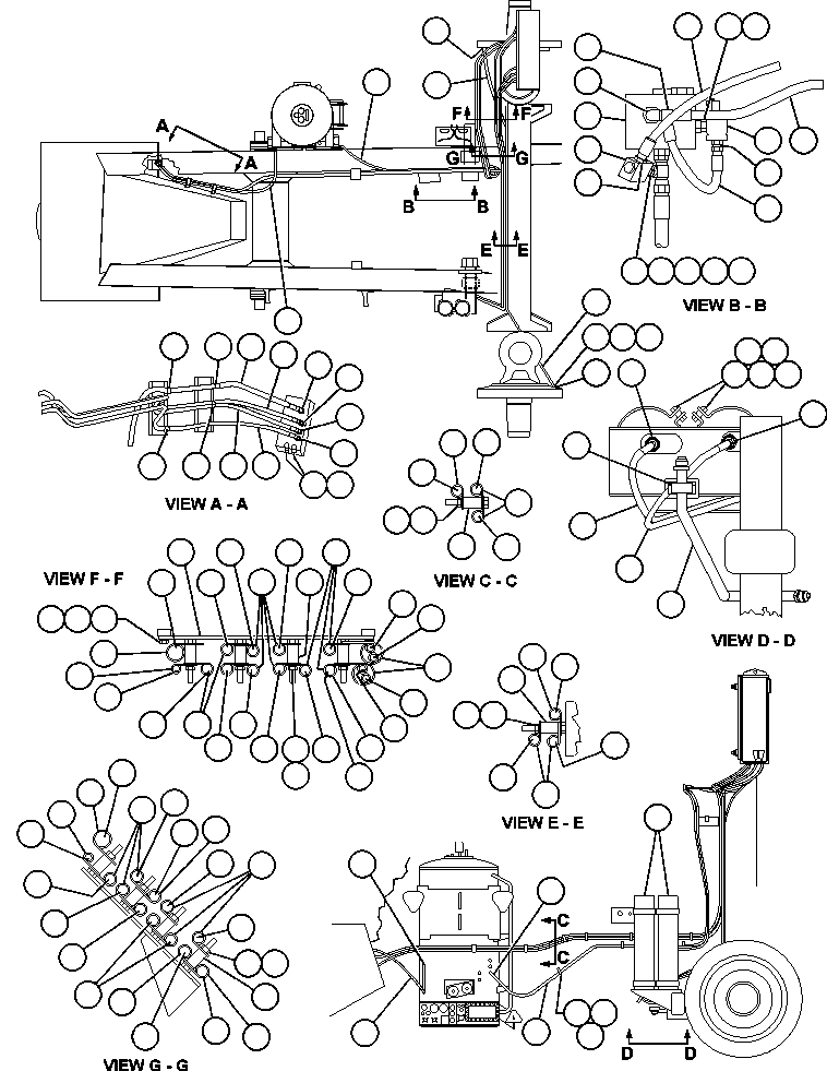 Komatsu parts book diagram for AFE48-AL  930E S/N A30111 MORENCI: BRAKE PIPING - 5