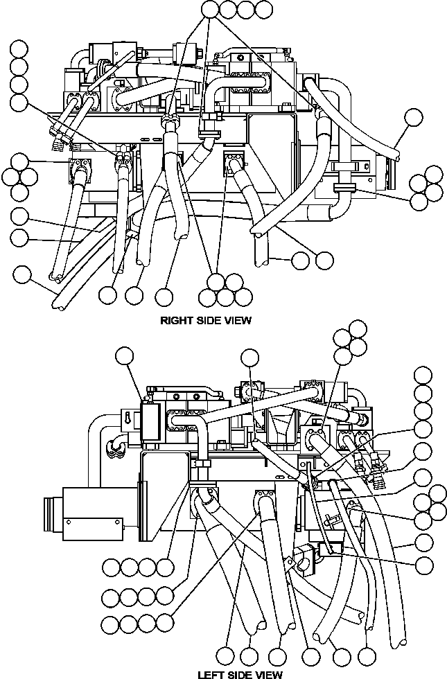 Komatsu parts book diagram for AFE48-AL  930E S/N A30111 MORENCI: PUMP/HOIST VALVE PIPING
