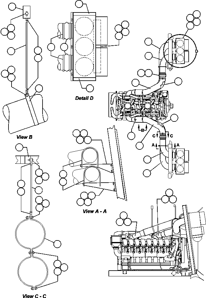 Komatsu parts book diagram for AFE48-AR  930E S/N A30115 SUNCOR: AIR CLEANER PIPING