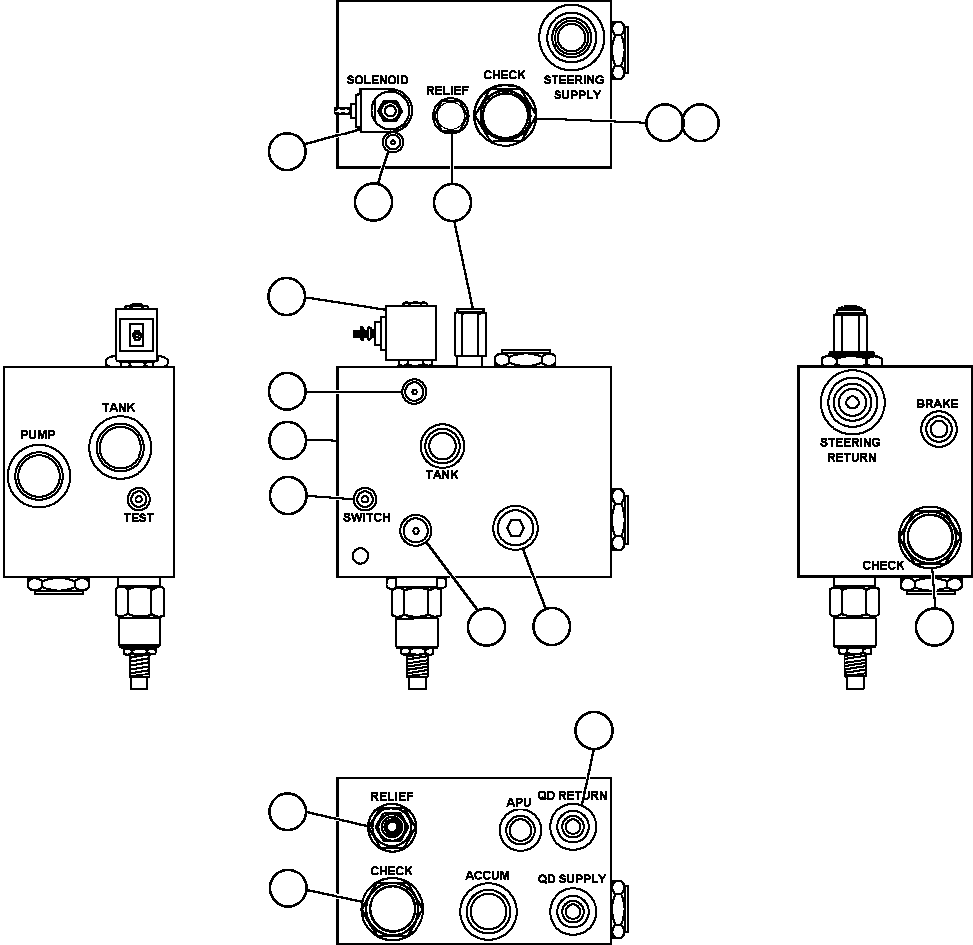 Komatsu parts book diagram for AFE48-AR  930E S/N A30115 SUNCOR: BLEEDDOWN MANIFOLD VALVE ASSM (PC0235)