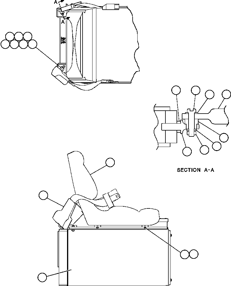 Komatsu parts book diagram for AFE48-AR  930E S/N A30115 SUNCOR: PASSENGER SEAT INSTALLATION