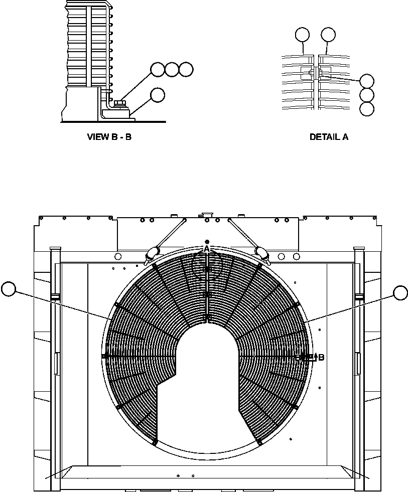 Komatsu parts book diagram for AFE48-AT  930E-2 S/N A30122-A30127 & A30130 BARRICK GOLDSTRIKE: FAN GUARD INSTALLATION