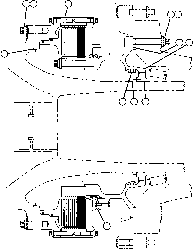 Komatsu parts book diagram for AFE48-AT  930E-2 S/N A30122-A30127 & A30130 BARRICK GOLDSTRIKE: REAR BRAKE MOUNTING