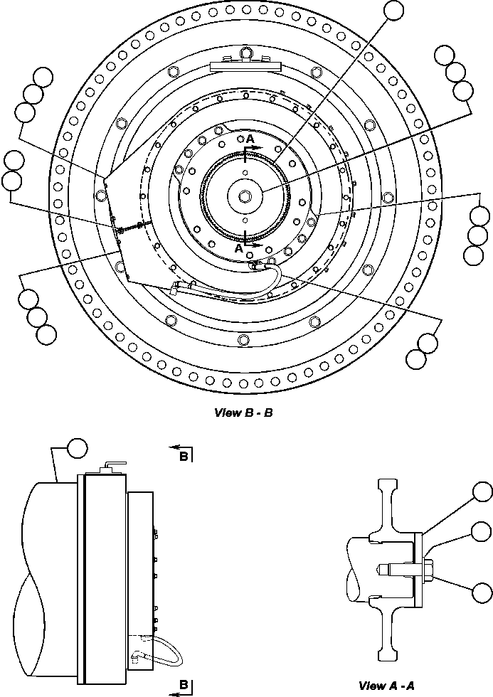 Komatsu parts book diagram for AFE48-AT  930E-2 S/N A30122-A30127 & A30130 BARRICK GOLDSTRIKE: PARK BRAKE MNTG & COOLING AIR ADAPTOR