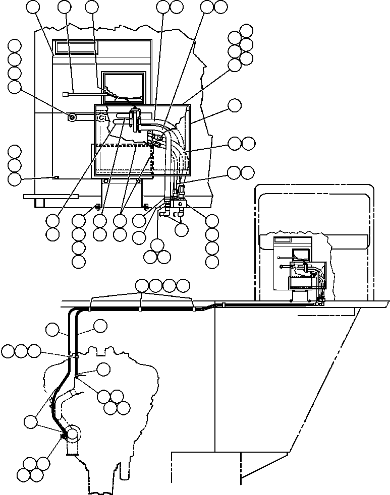 Komatsu parts book diagram for AFE48-AT  930E-2 S/N A30122-A30127 & A30130 BARRICK GOLDSTRIKE: HEATER PIPING & INSTALLATION