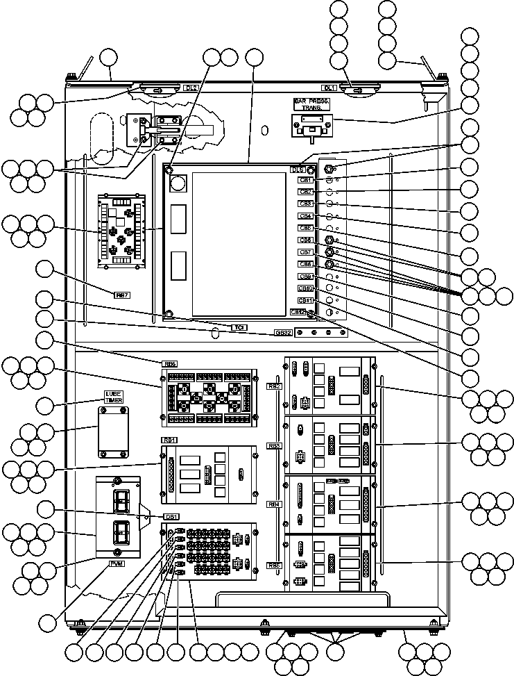 Komatsu parts book diagram for AFE48-AT  930E-2 S/N A30122-A30127 & A30130 BARRICK GOLDSTRIKE: ELECTRICAL INTERFACE CABINET (CUMMINS ENG)
