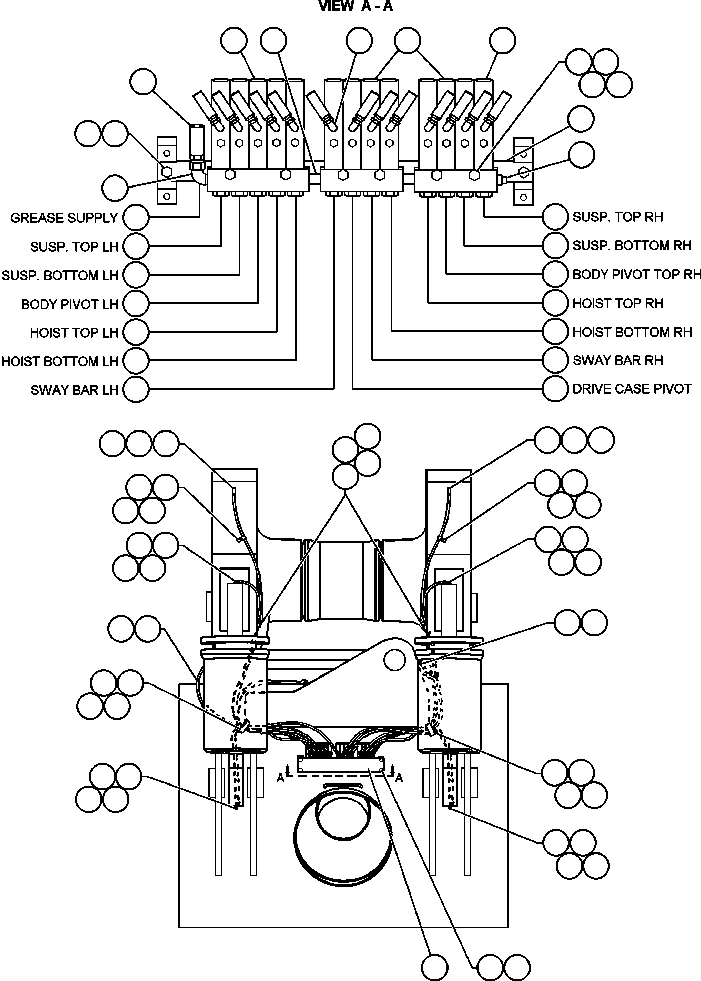 Komatsu parts book diagram for AFE48-AT  930E-2 S/N A30122-A30127 & A30130 BARRICK GOLDSTRIKE: AUTOMATIC LUBE SYSTEM - 2