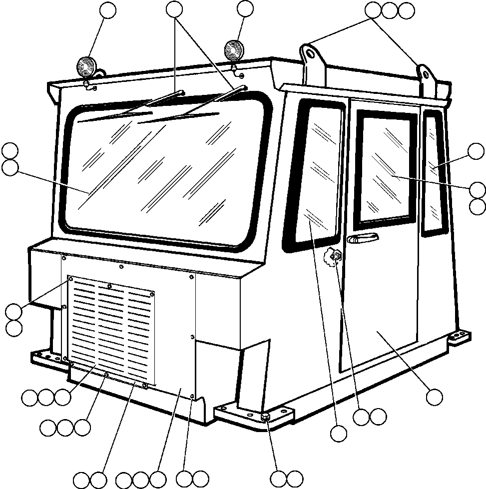 Komatsu parts book diagram for AFE48-AU  930E-2 S/N A30098 & A30100 BARRICK: CAB ASSEMBLY (SM2948)