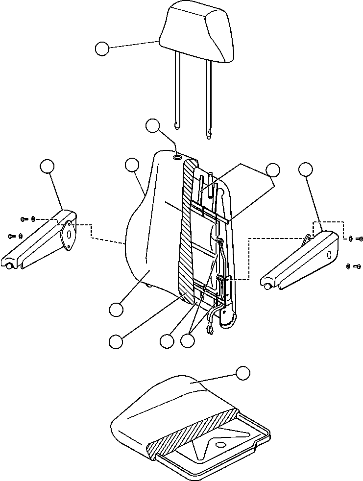 Komatsu parts book diagram for AFE48-AU  930E-2 S/N A30098 & A30100 BARRICK: OPERATOR'S SEAT ASSEMBLY (PB8649)