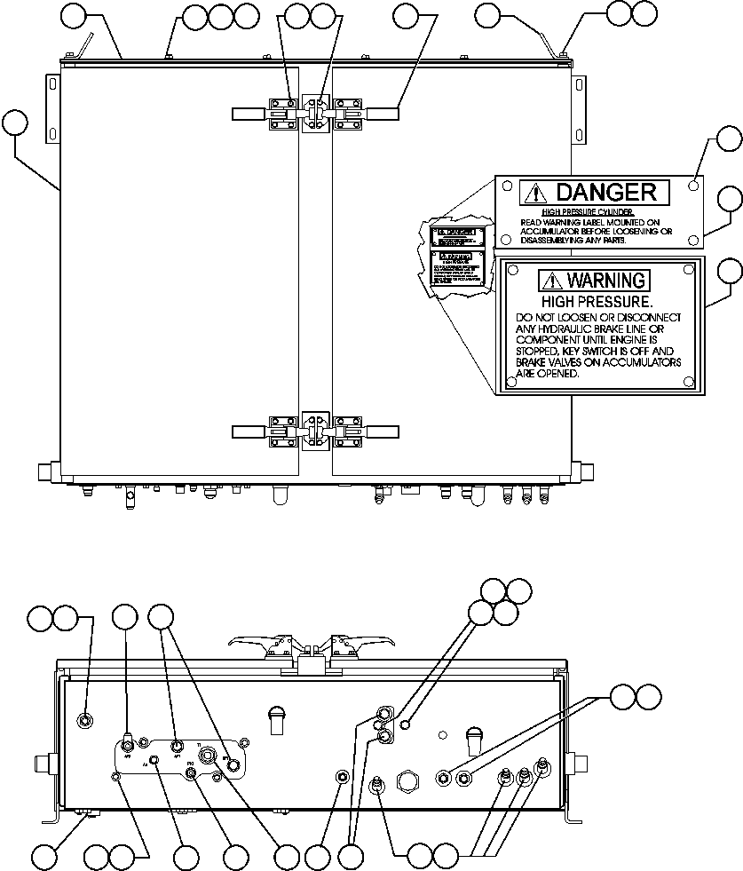 Komatsu parts book diagram for AFE48-AU  930E-2 S/N A30098 & A30100 BARRICK: HYDRAULIC/BRAKE CABINET ASSEMBLY