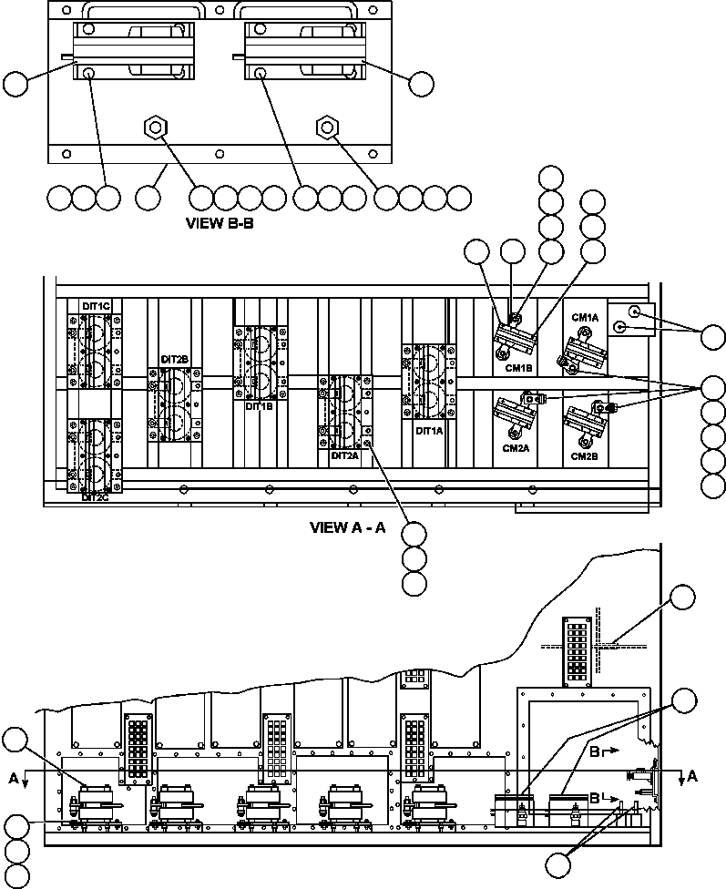 Komatsu parts book diagram for AFE48-AU  930E-2 S/N A30098 & A30100 BARRICK: CONTROL CABINET (LOWER BACK SIDE)
