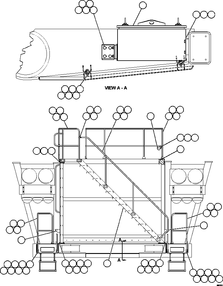 Dump Trucks Komatsu / AFE48-BF 930E-2 S/N A30012  CODELCO(AFE48-BF) / STAIR AND HANDRAIL INSTALLATION(010 : 60282)