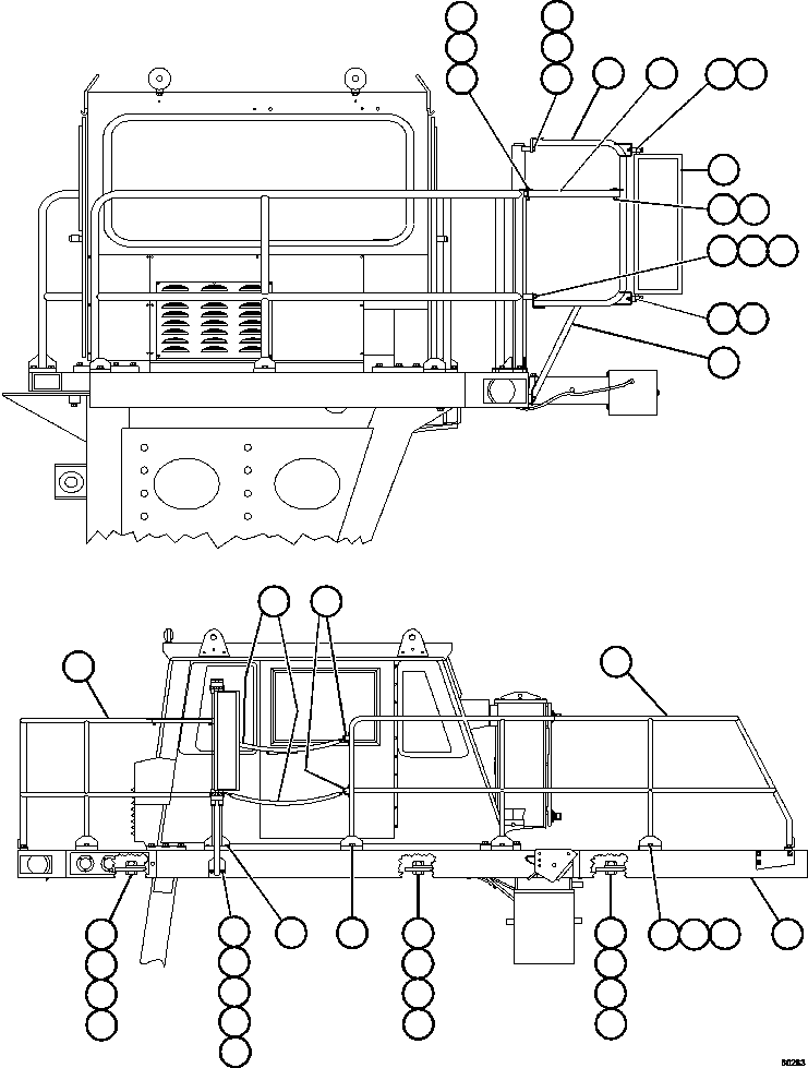Dump Trucks Komatsu / AFE48-BF 930E-2 S/N A30012  CODELCO(AFE48-BF) / LEFT DECK & HANDRAIL(012 : 60263)