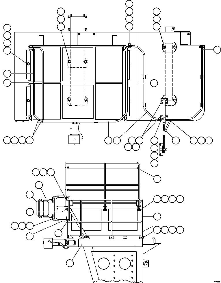 Dump Trucks Komatsu / AFE48-BF 930E-2 S/N A30012  CODELCO(AFE48-BF) / RIGHT DECK & HANDRAILS(014 : 60259)