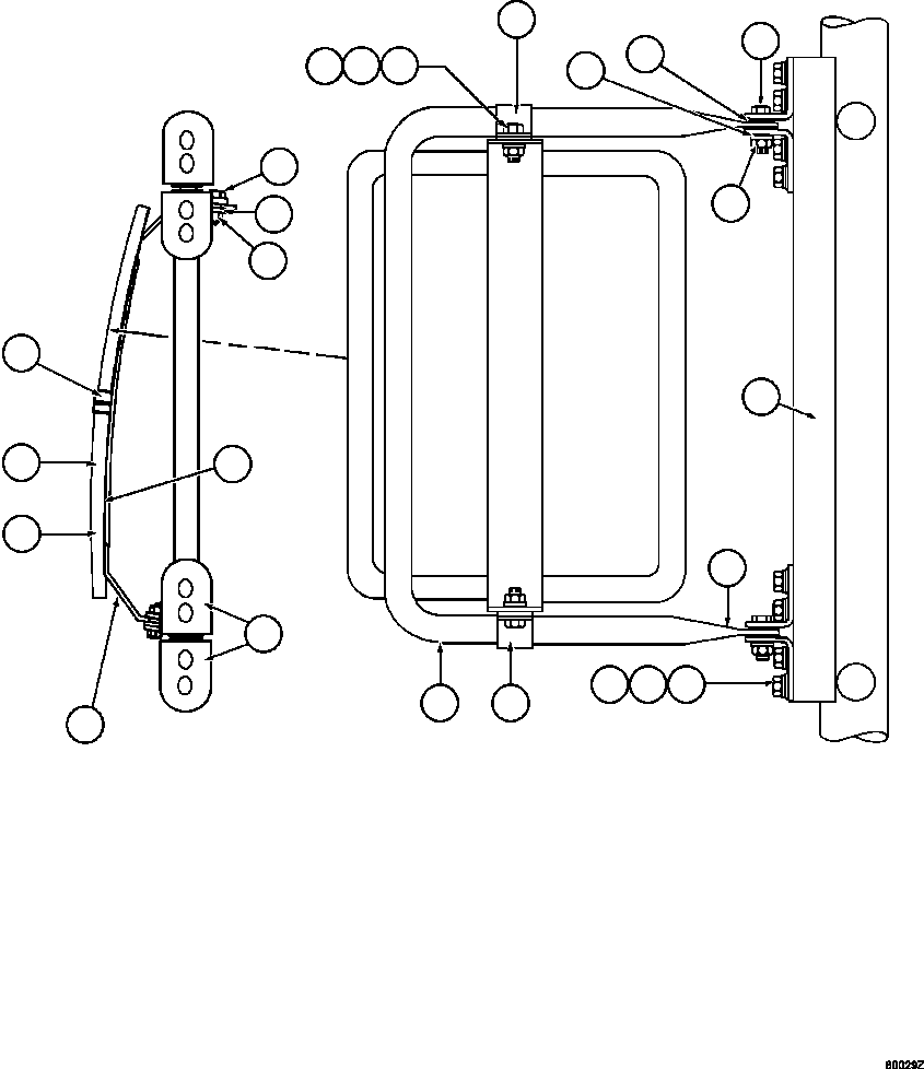 Dump Trucks Komatsu / AFE48-BF 930E-2 S/N A30012  CODELCO(AFE48-BF) / R.H. CONVEX MIRROR INSTALLATION(018 : 60029)